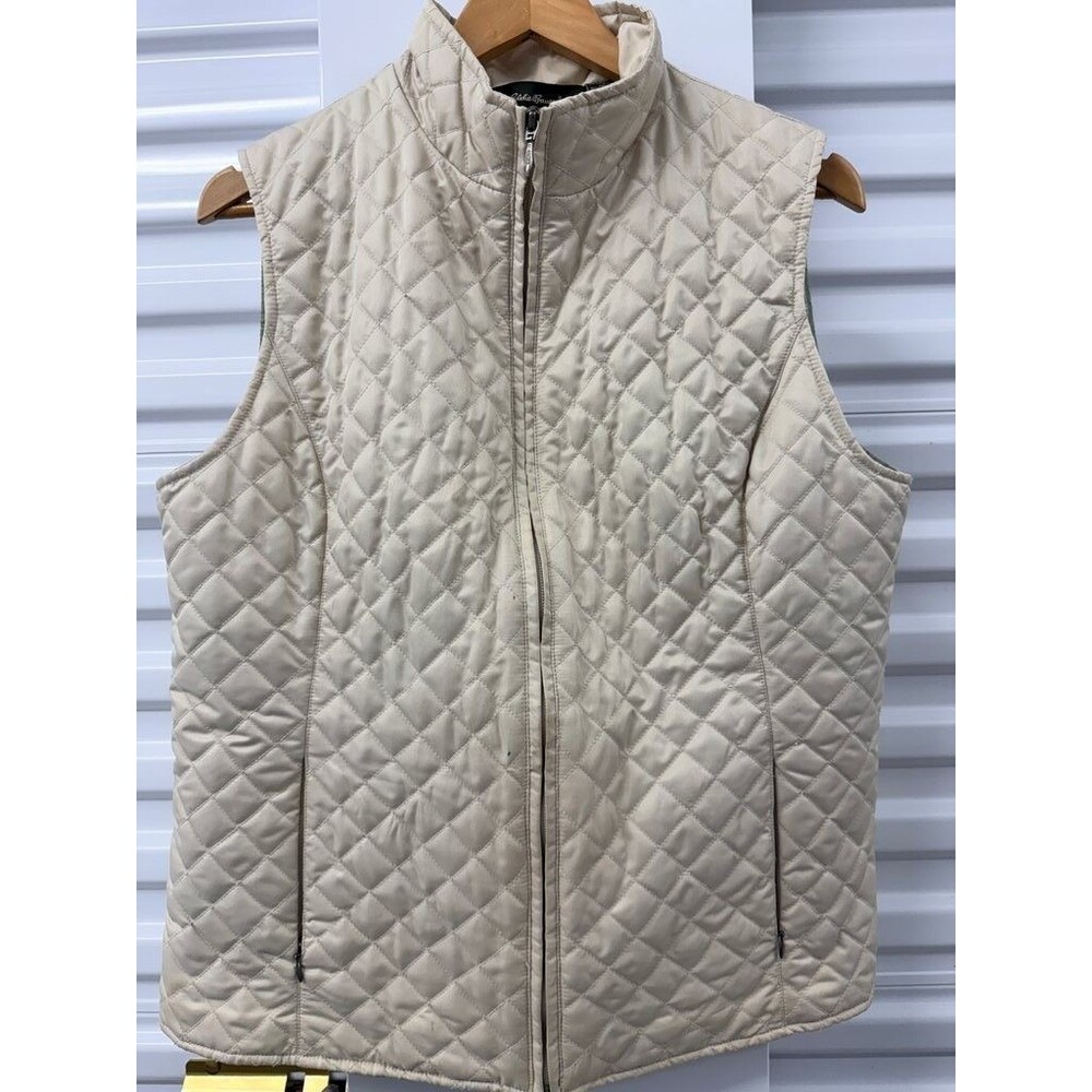 Eddie Bauer Quilted Beige Vest